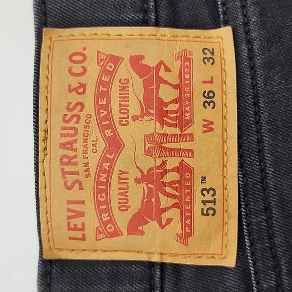 Levi's 513 Men's Black Denim Jeans Size 36 X 32 - Picture 9 of 14